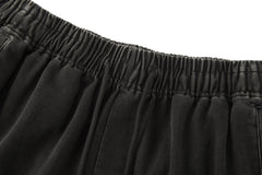 BONELESS Washed Embroidered LOGO Drawstring Shorts