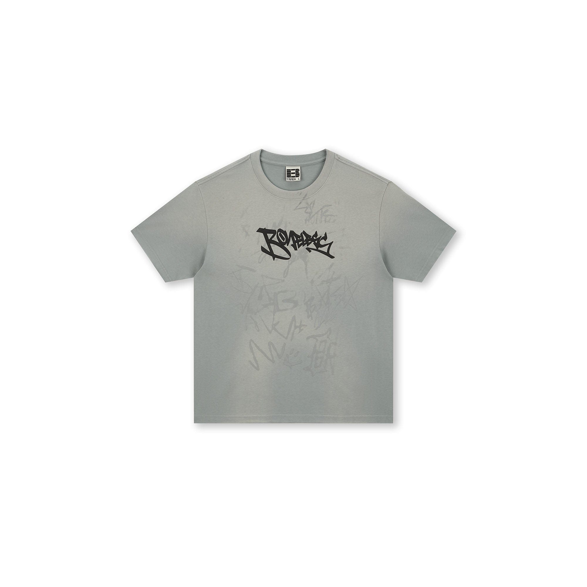 BONELESS Graffiti Distressed Washed T-Shirt