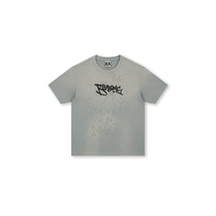 BONELESS Graffiti Distressed Washed T-Shirt