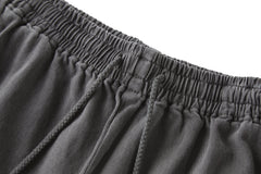 BONELESS Star Patchwork Drawstring Wide-Leg Cargo Pants