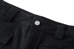 BONELESS Multi-Pocket Embroidered Patchwork Straight-Leg Shorts