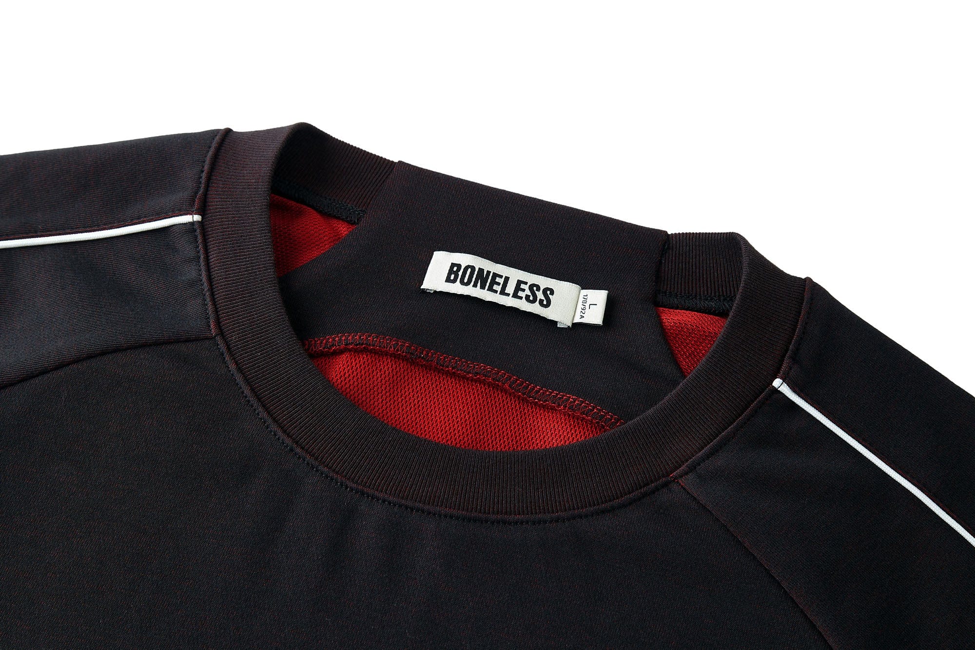 BONELESS No.92 Contrast Spliced Badge T-Shirt