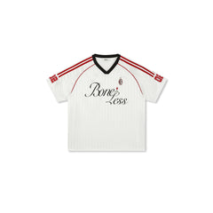 BONELESS Stripe Contrast V-Neck LOGO Jersey