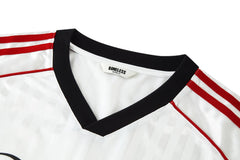 BONELESS Stripe Contrast V-Neck LOGO Jersey