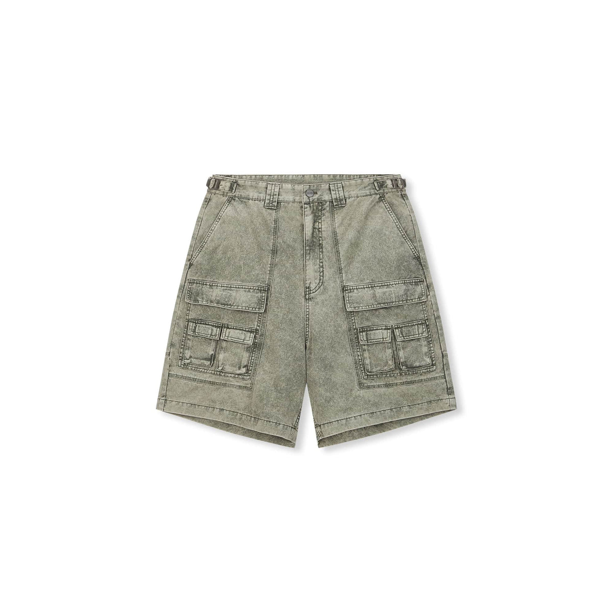 BONELESS Multi-Pocket Washed Spliced Shorts