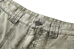 BONELESS Multi-Pocket Washed Spliced Shorts