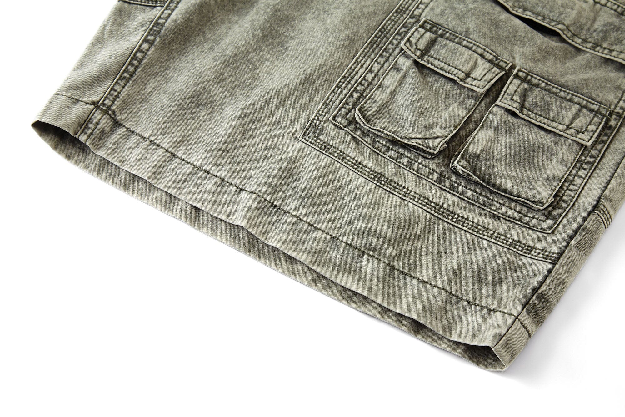BONELESS Multi-Pocket Washed Spliced Shorts