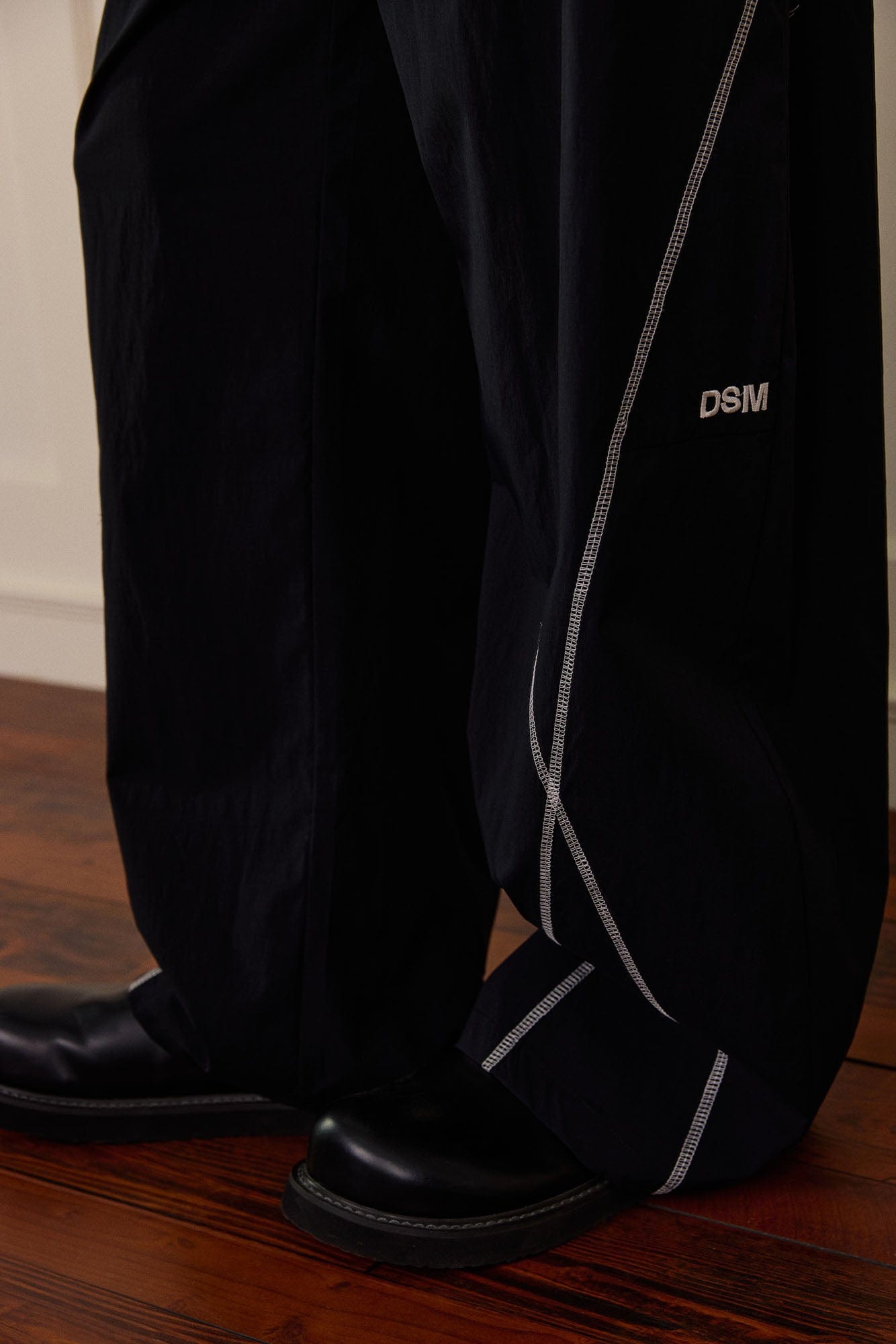 DONSMOKE Contrast Cross Stitch Quick-Dry Pants