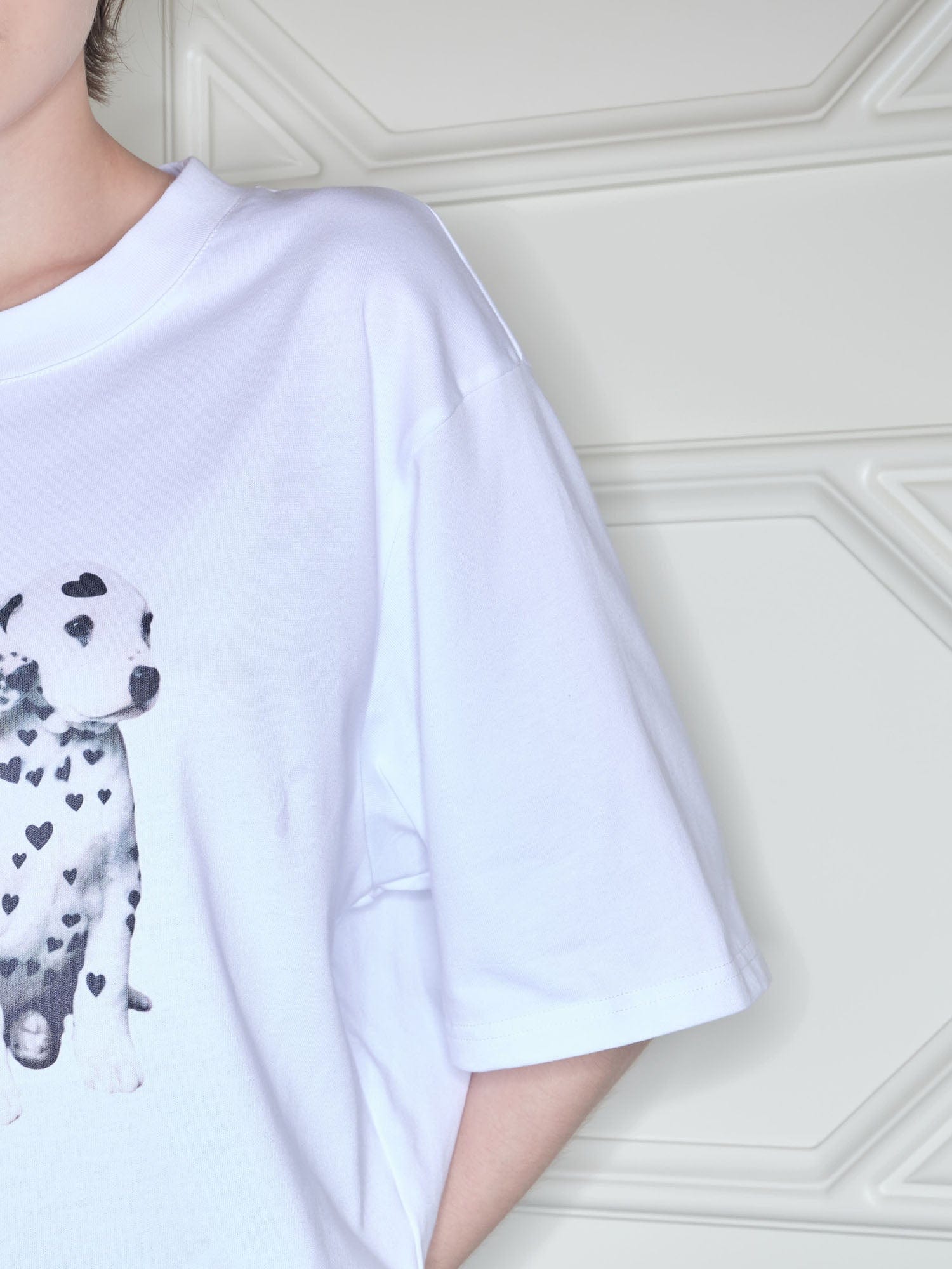 SOURPLUM Heart Dalmatian Graphic T-Shirt