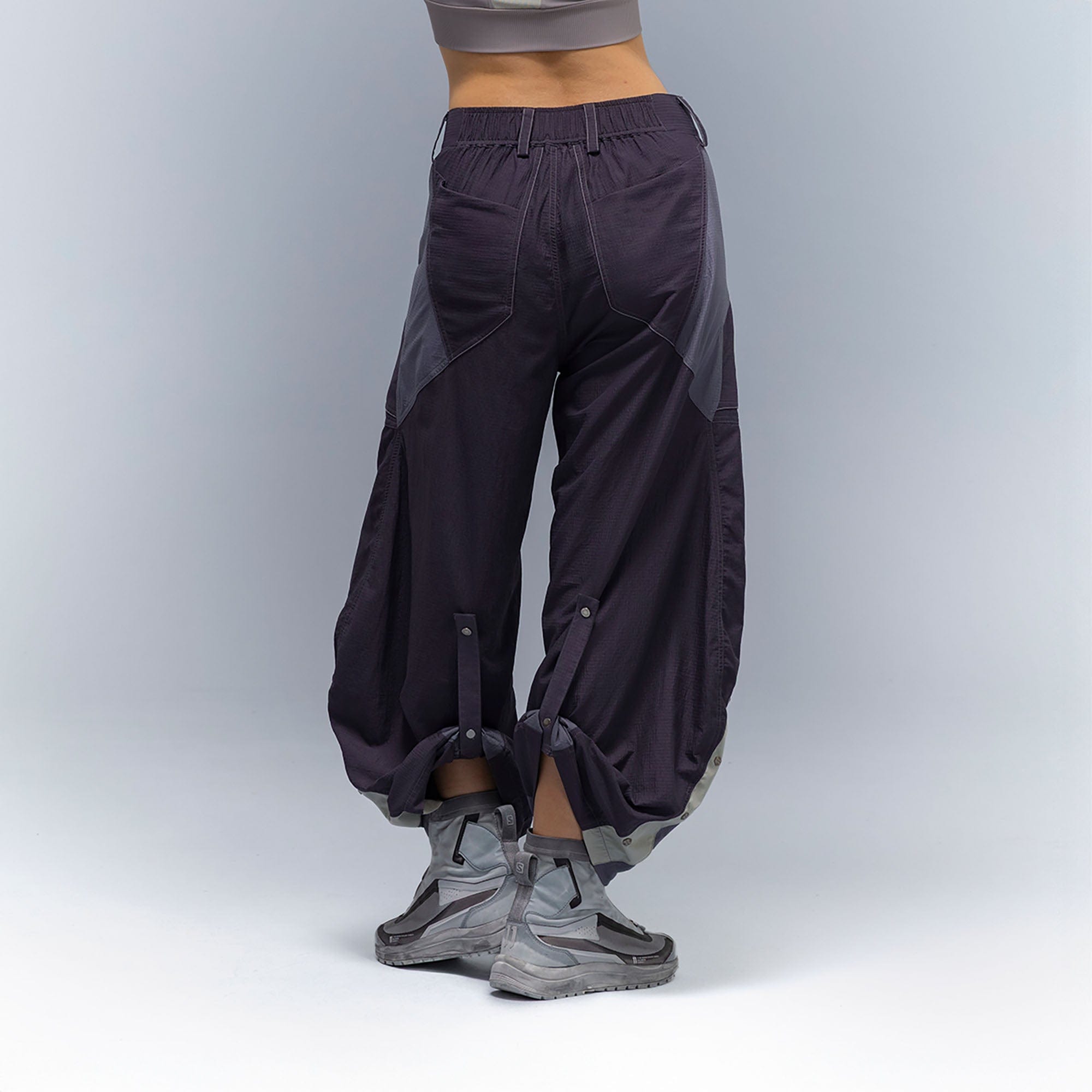 XIPHEVIL Deconstructed Contrast Panel Utility Curved Pants