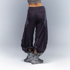 XIPHEVIL Deconstructed Contrast Panel Utility Curved Pants