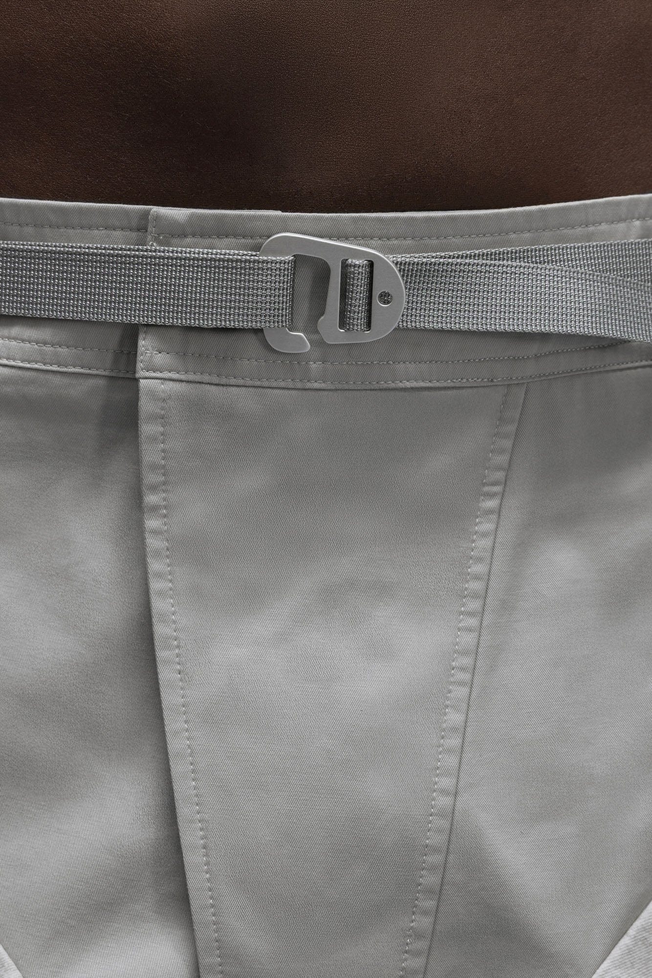 XIPHEVIL Washed Contrast Panel Pocket Utility Shorts Gray