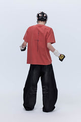 SAVAGEGROWTHWORLD Washed Dual Serpent Scepter Graphic T-Shirt