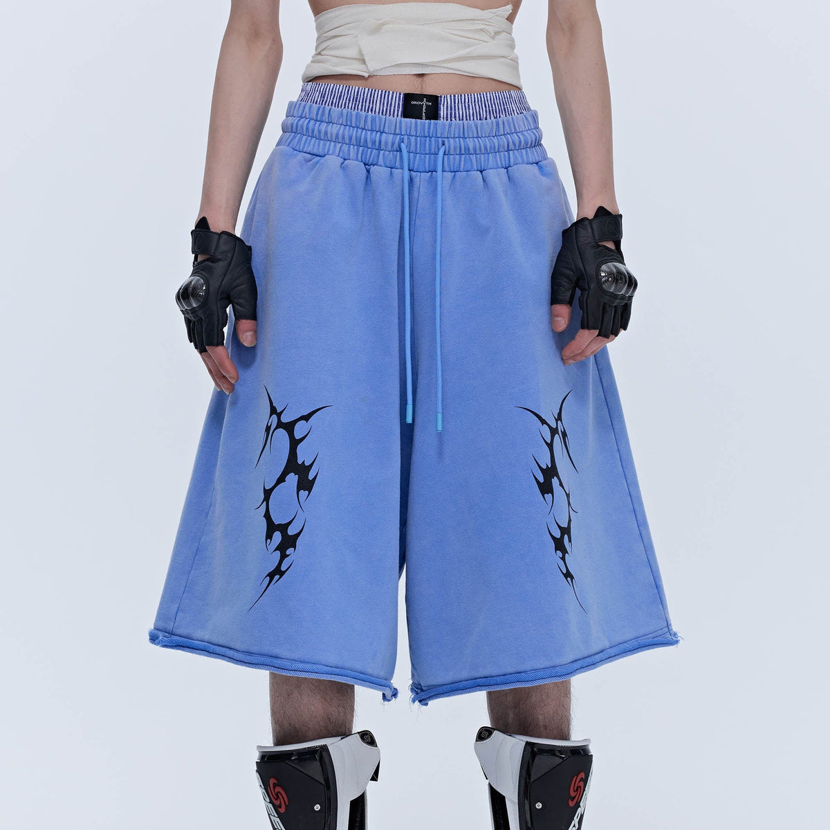 SAVAGEGROWTHWORLD Thorn Washed Drawstring Shorts