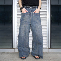49PERCENT Retro Flap Pocket Panel Wide-Leg Pants