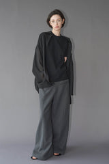 49PERCENT Sheer Textured Grid Oversized Shirt