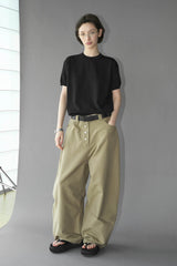 49PERCENT Essential Button-Up Curved Baggy Pants
