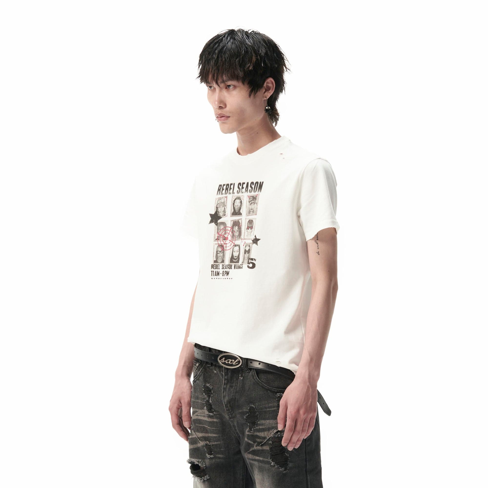 SAVAGEGROWTHWORLD Nine Grid Portraits Graphic T-Shirt