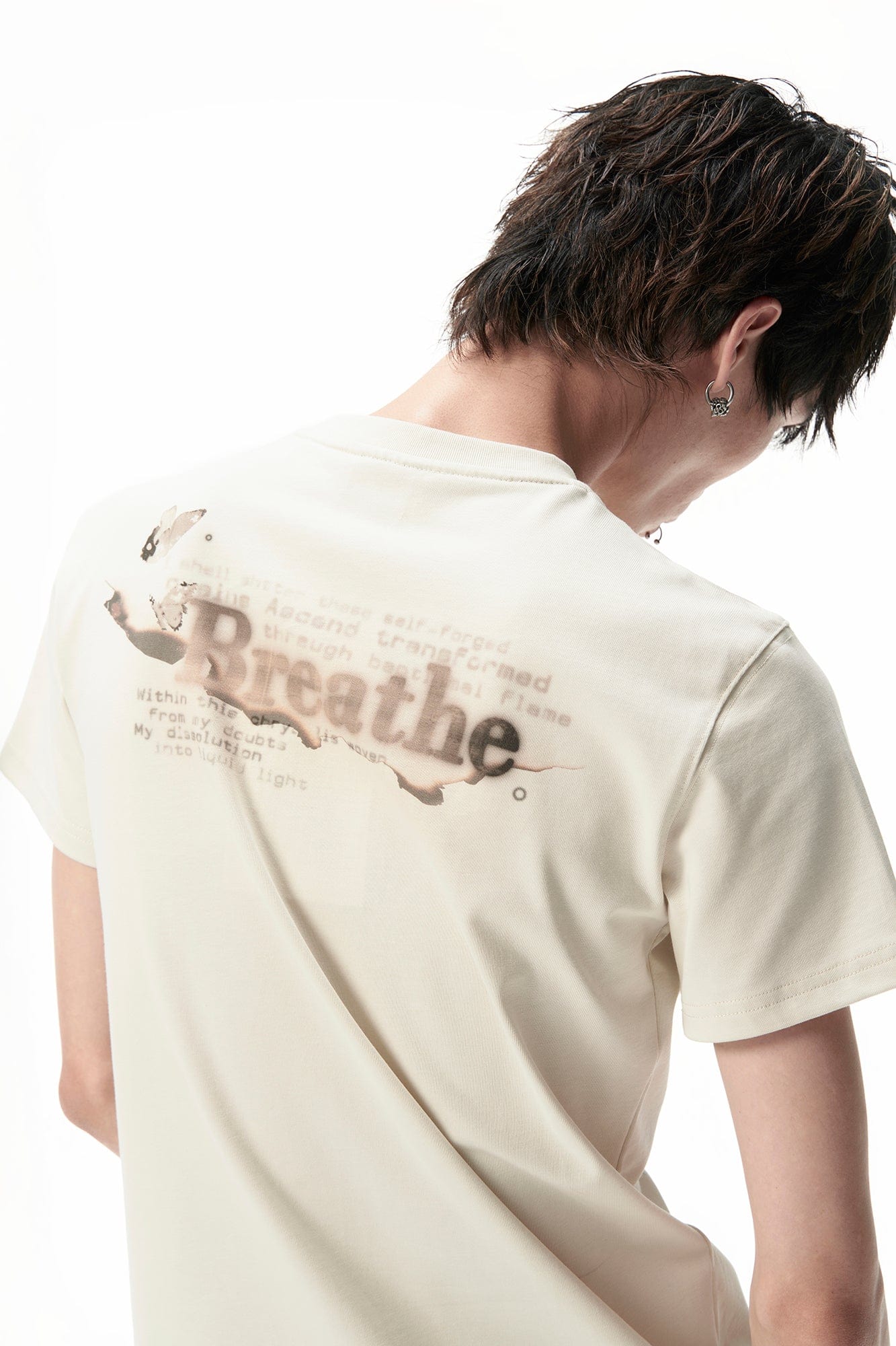 SAVAGEGROWTHWORLD Burnt Butterfly Graphic T-Shirt