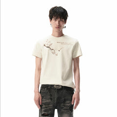 SAVAGEGROWTHWORLD Burnt Butterfly Graphic T-Shirt