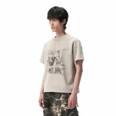 SAVAGEGROWTHWORLD Boxer Graphic Washed T-Shirt