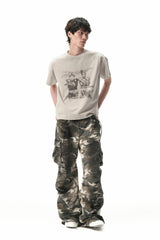SAVAGEGROWTHWORLD Boxer Graphic Washed T-Shirt