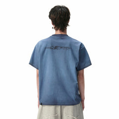 SAVAGEGROWTHWORLD Racer Graphic Faded Washed T-Shirt