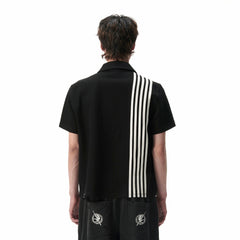 SAVAGEGROWTHWORLD No Wasted Potential Stripe-Back Polo T-Shirt