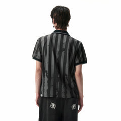 SAVAGEGROWTHWORLD OVERDOSE Distressed Striped Jersey