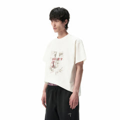 SAVAGEGROWTHWORLD Grunge Rabbit Graphic Distressed T-Shirt