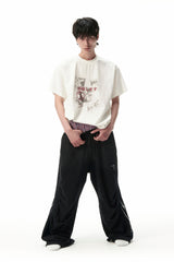 SAVAGEGROWTHWORLD Grunge Rabbit Graphic Distressed T-Shirt