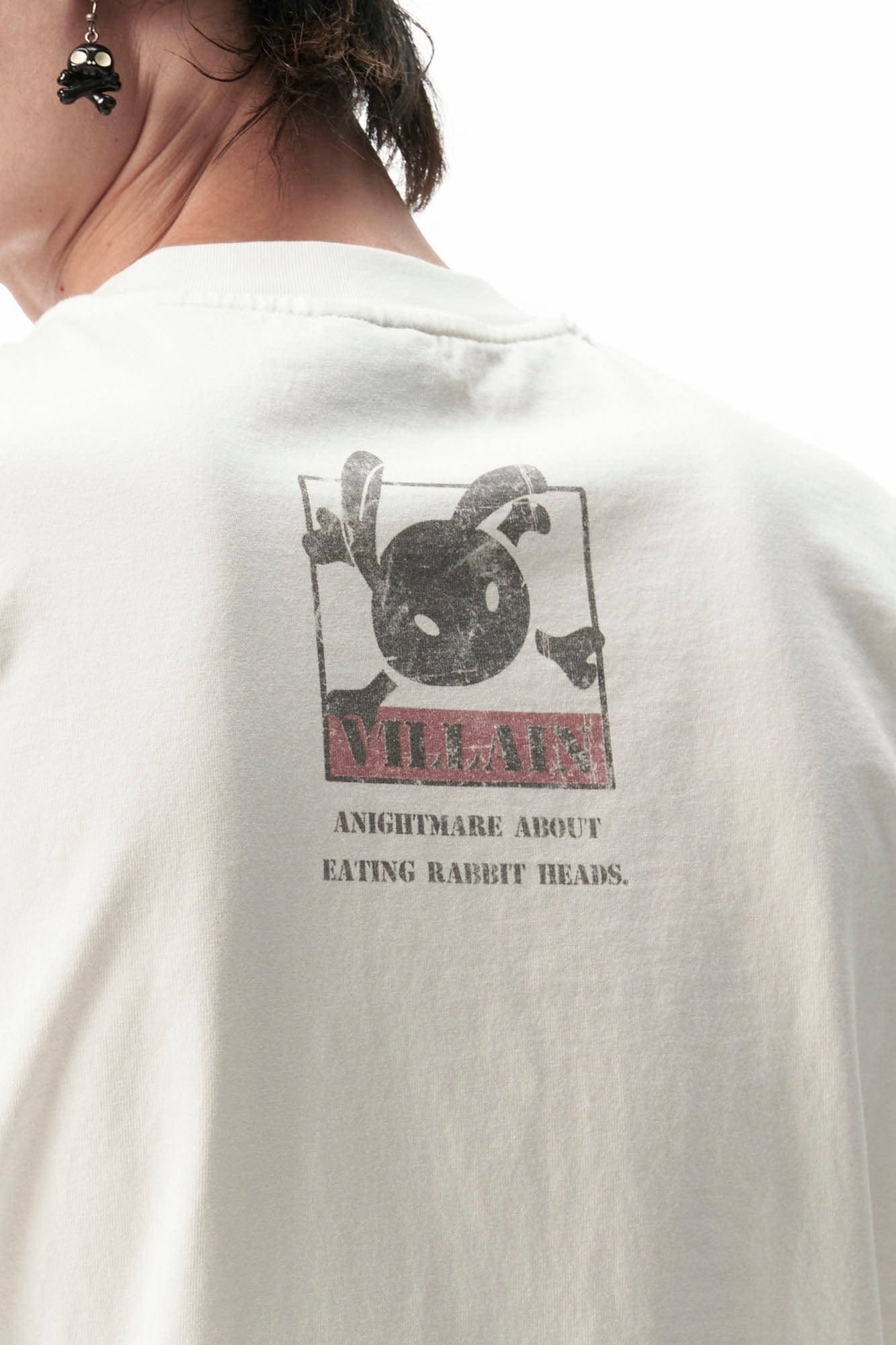 SAVAGEGROWTHWORLD Grunge Rabbit Graphic Distressed T-Shirt