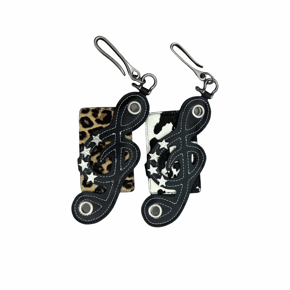 DND4DES Jazz Note Patchwork Haircalf Cardholder