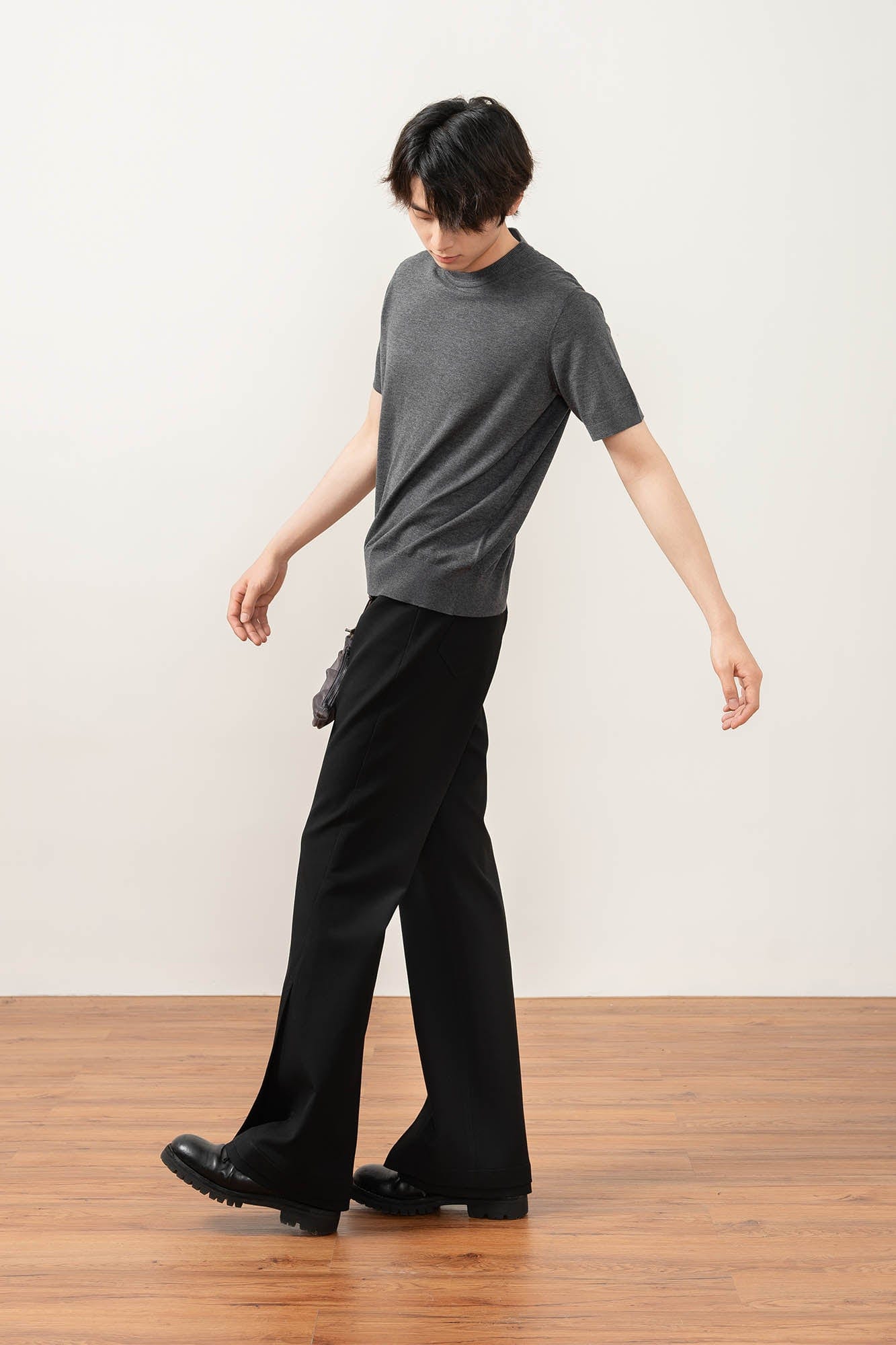 MOITIEDEPETALE Essential Layered Flared Trousers