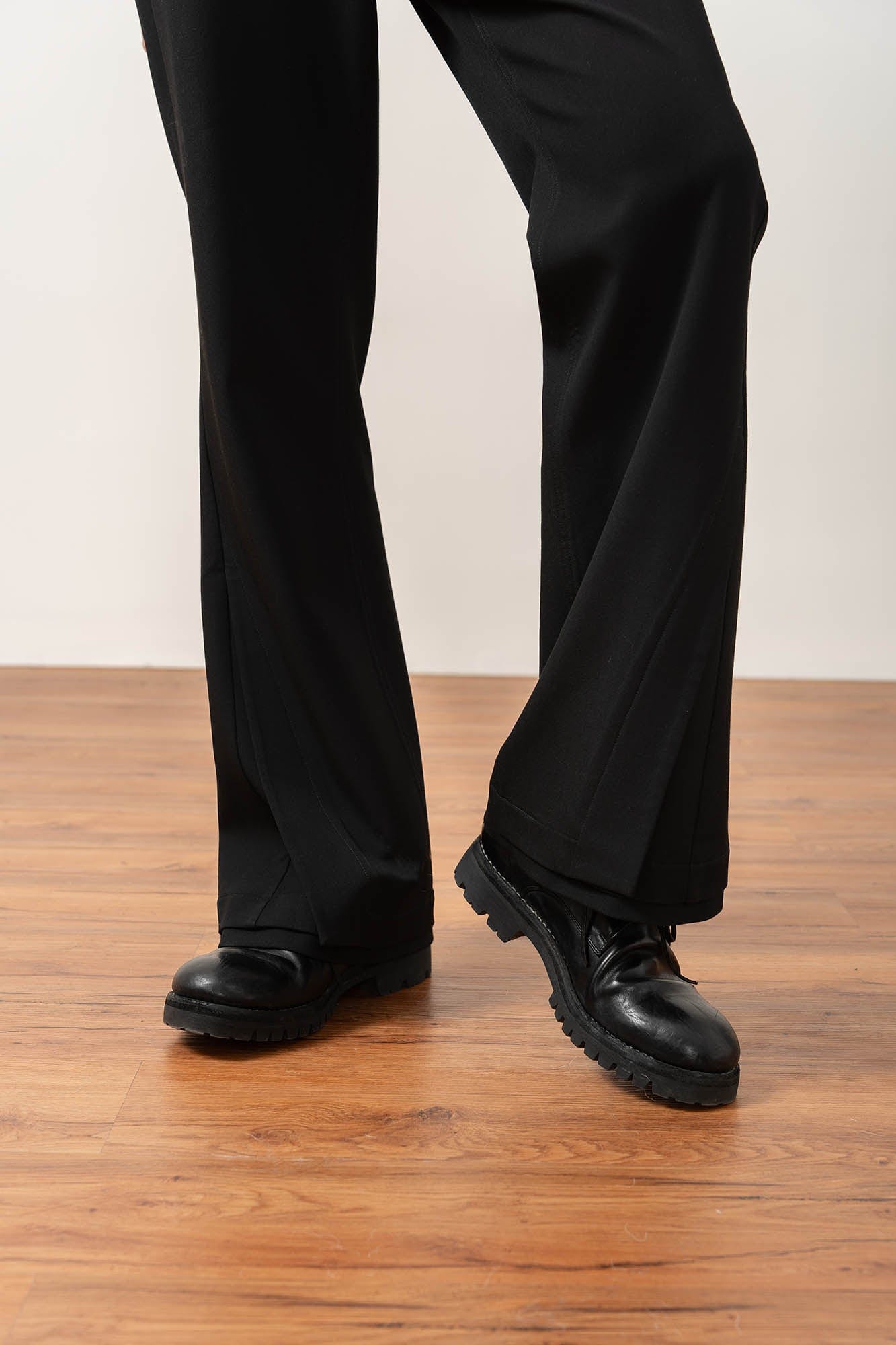 MOITIEDEPETALE Essential Layered Flared Trousers