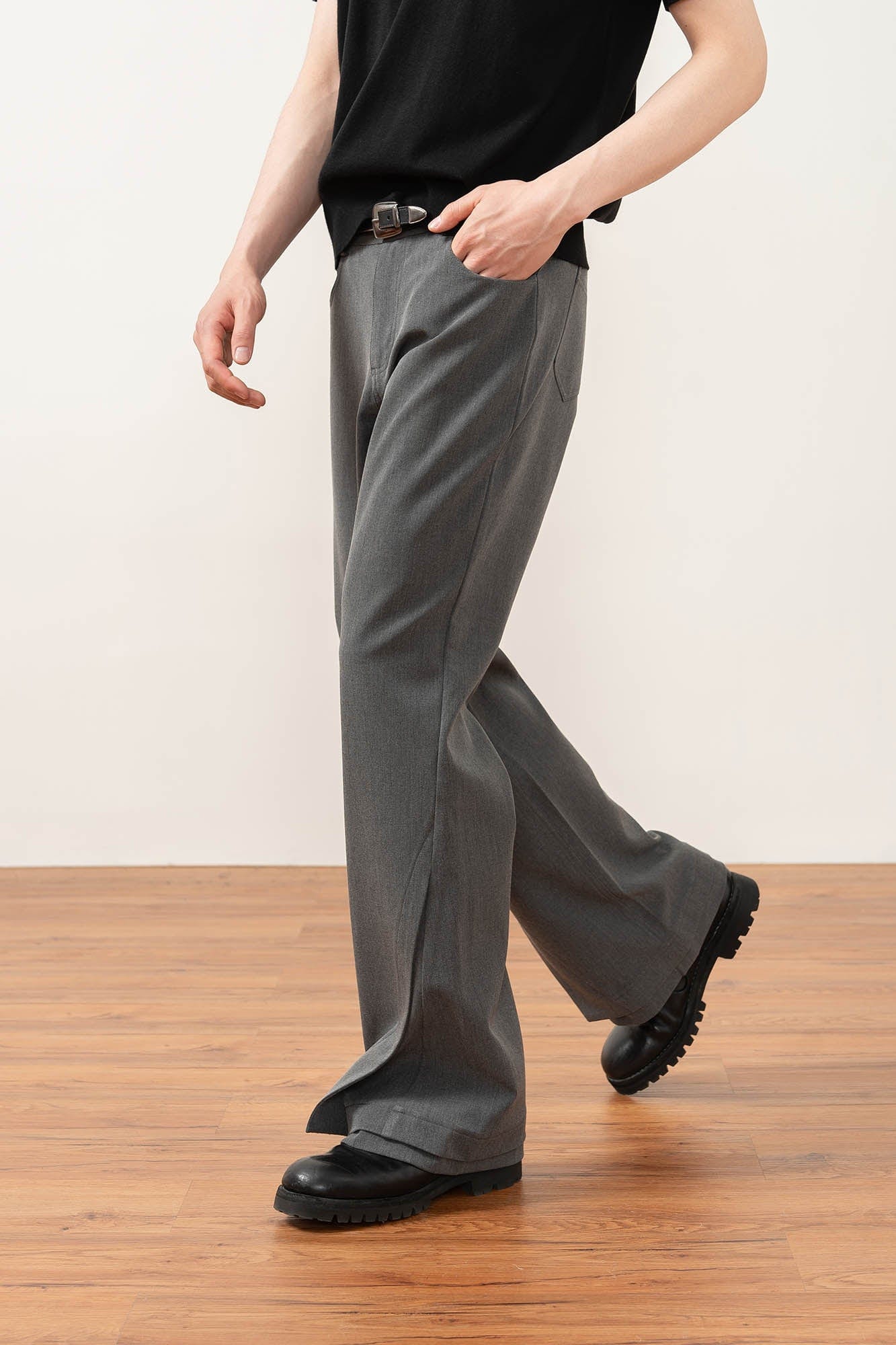 MOITIEDEPETALE Essential Layered Flared Trousers