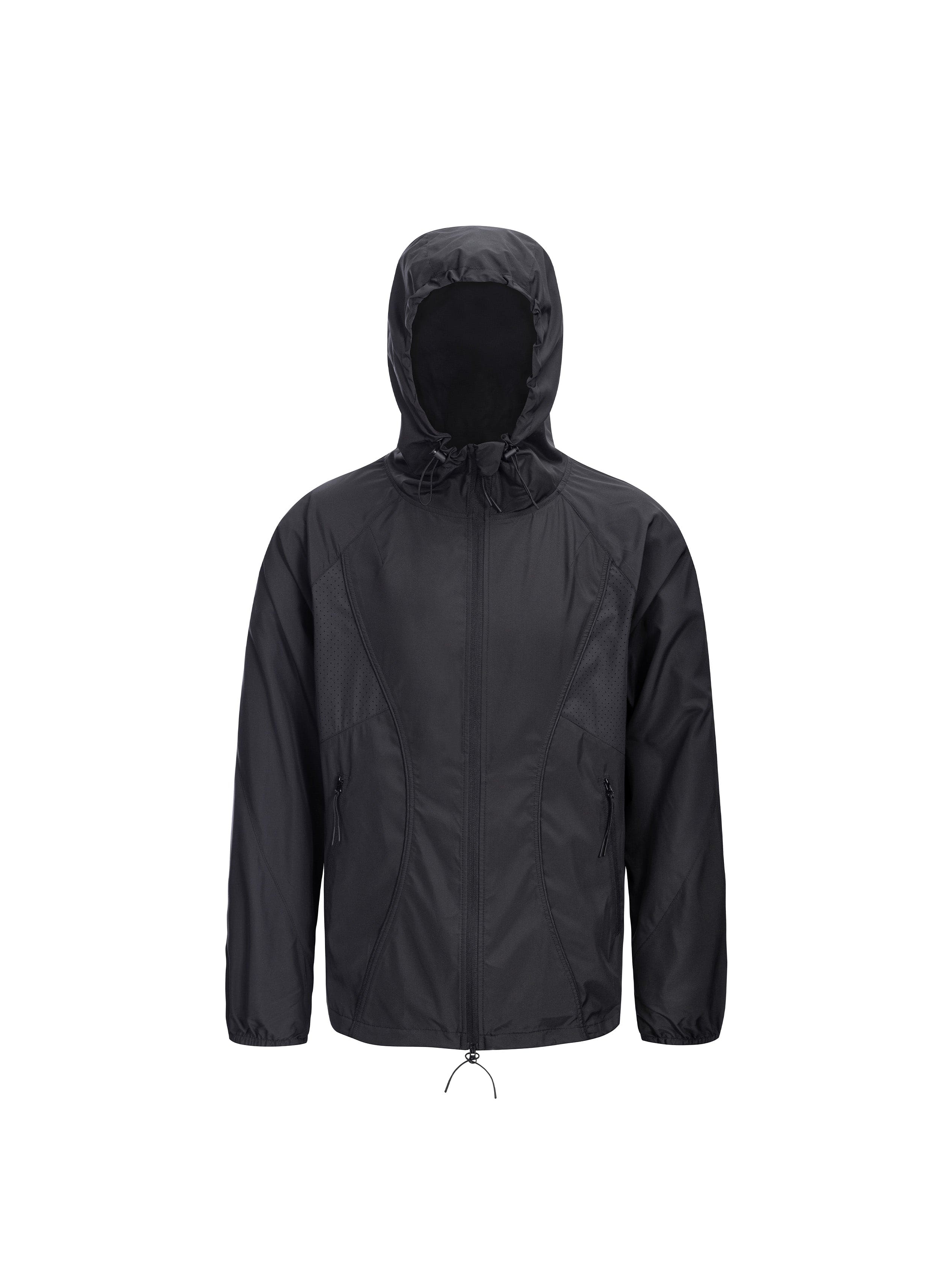 CATSSTAC Spliced Laser-Perforated Waterproof UV Production Hooded Jacket