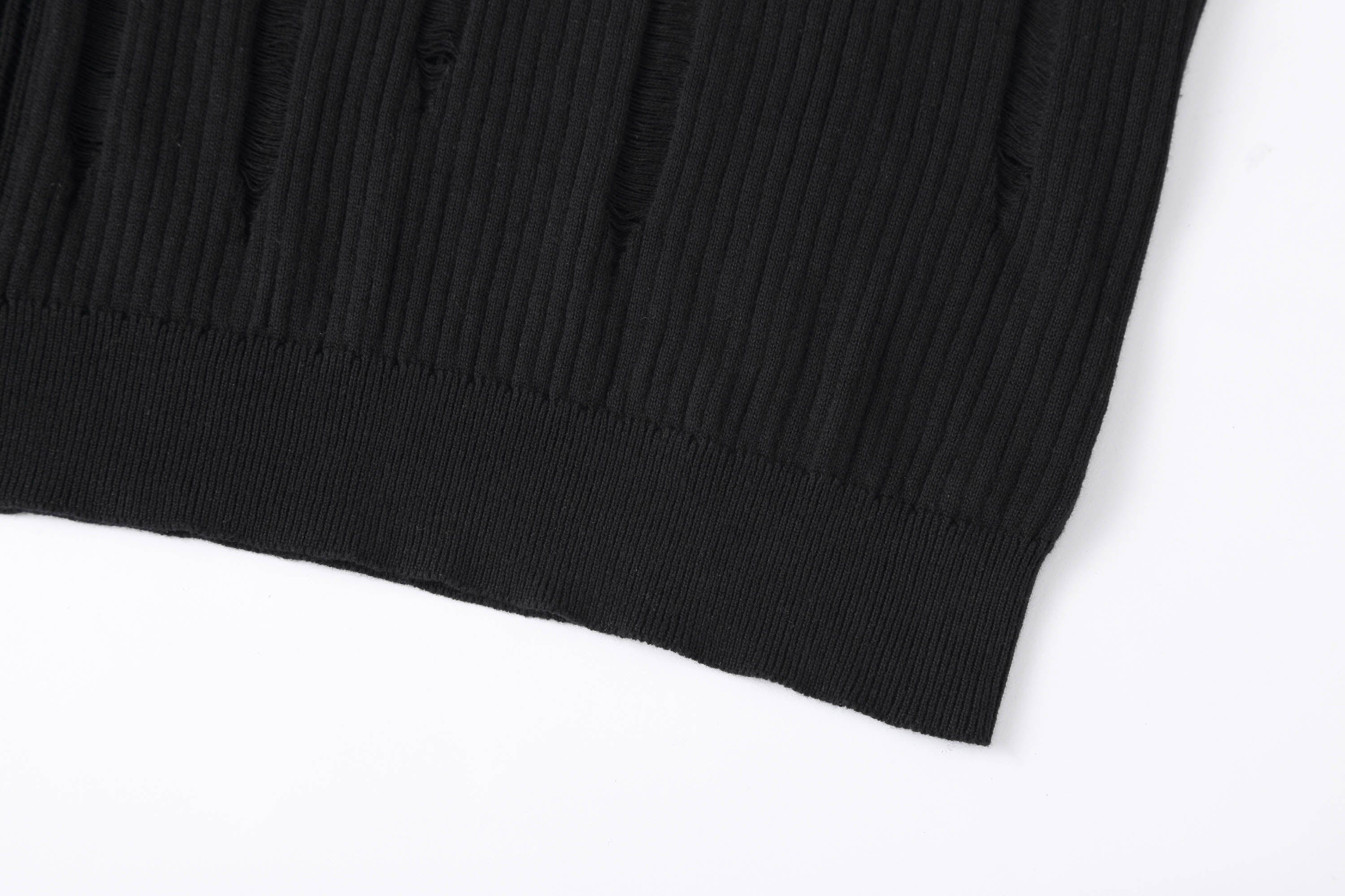 CLP Cut-Out Distressed Knitted Tank Top