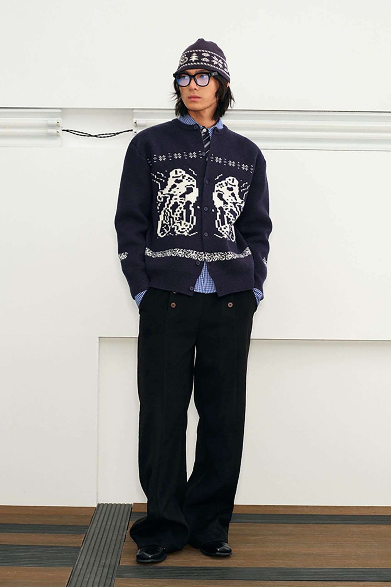 KREATE Double-Breasted Straight-Leg Pants
