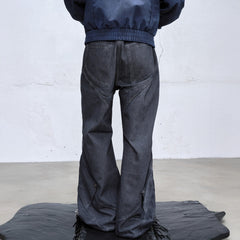 CATSSTAC Dyed Arc-Panel Wide-Leg Jeans