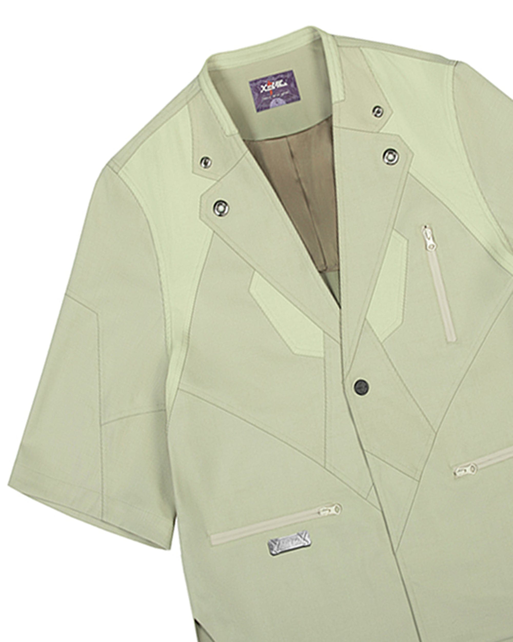XIPHEVIL Demiurge IV Mesh Metal Short-Sleeve Blazer Green