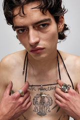 FLYERRER Cross-Star Braided Cord Necklace