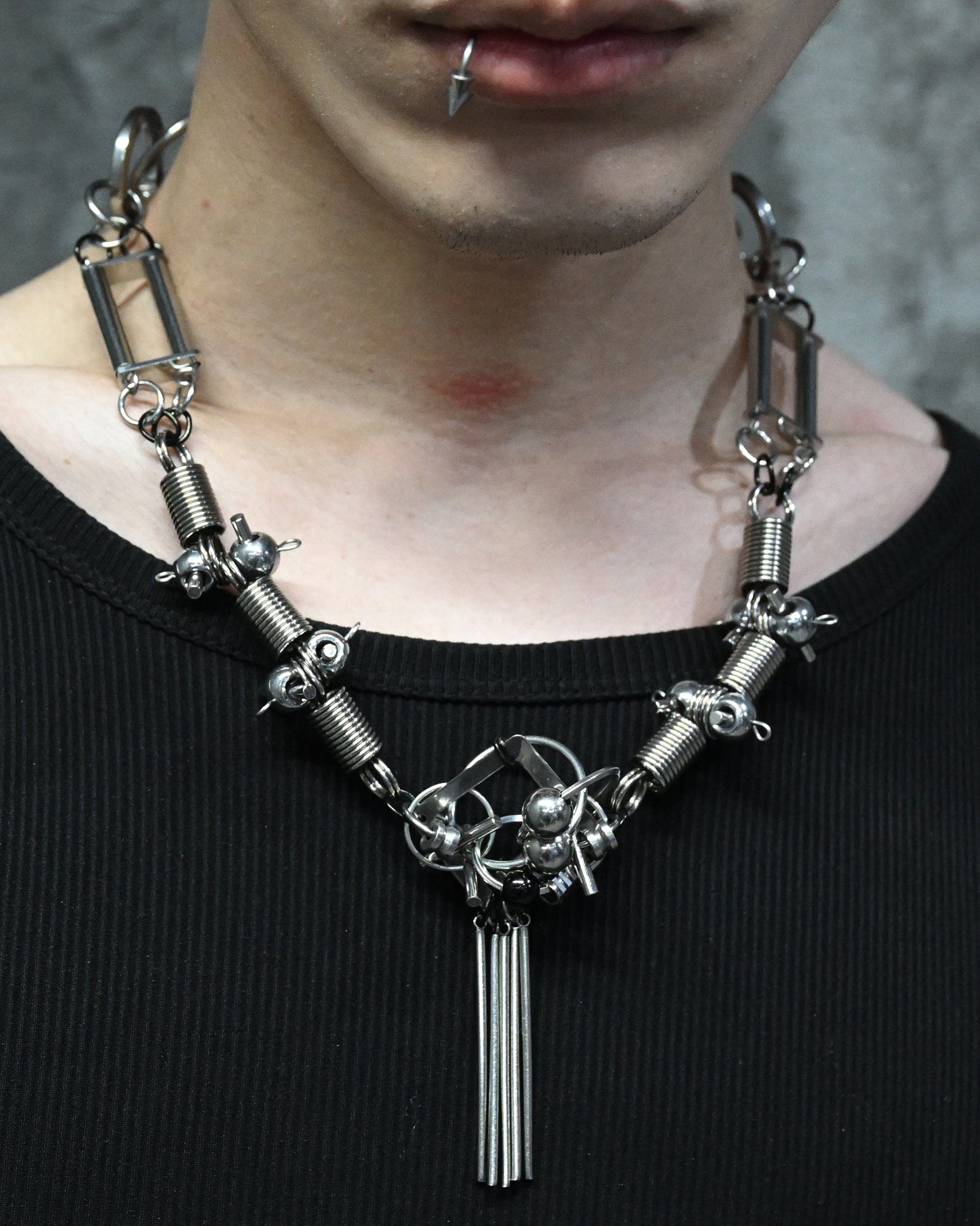 ILLUSORY Ex Machina Adjustable Tassels Rivet Necklace