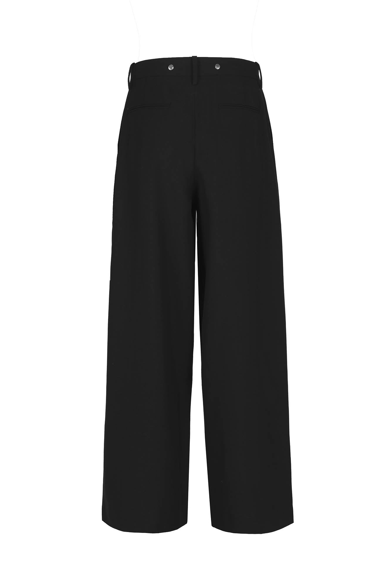 455EMBLE Wool-Blend Pleated Straight-Leg Oversized Trousers