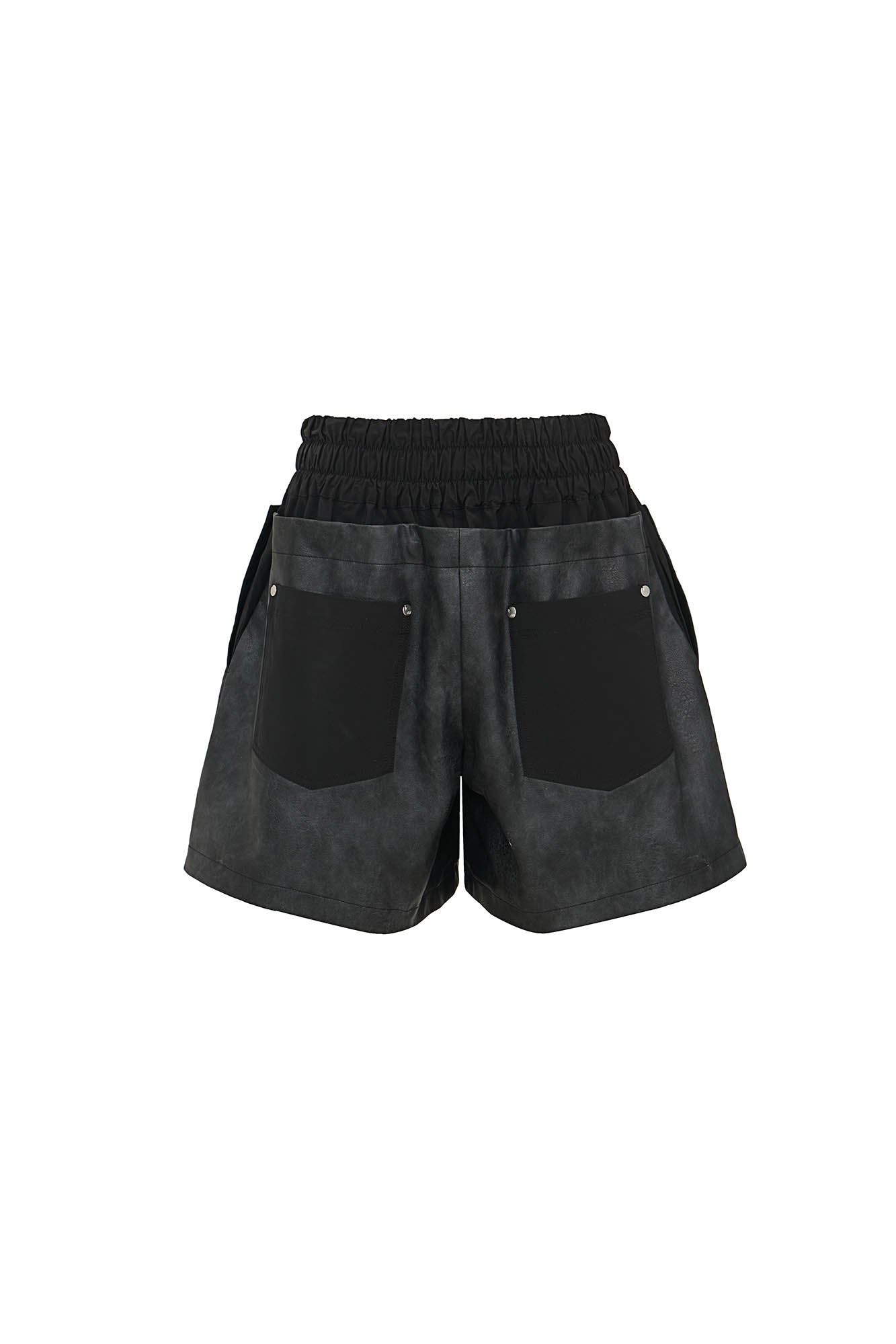 455EMBLE Layered Boxing PU Shorts