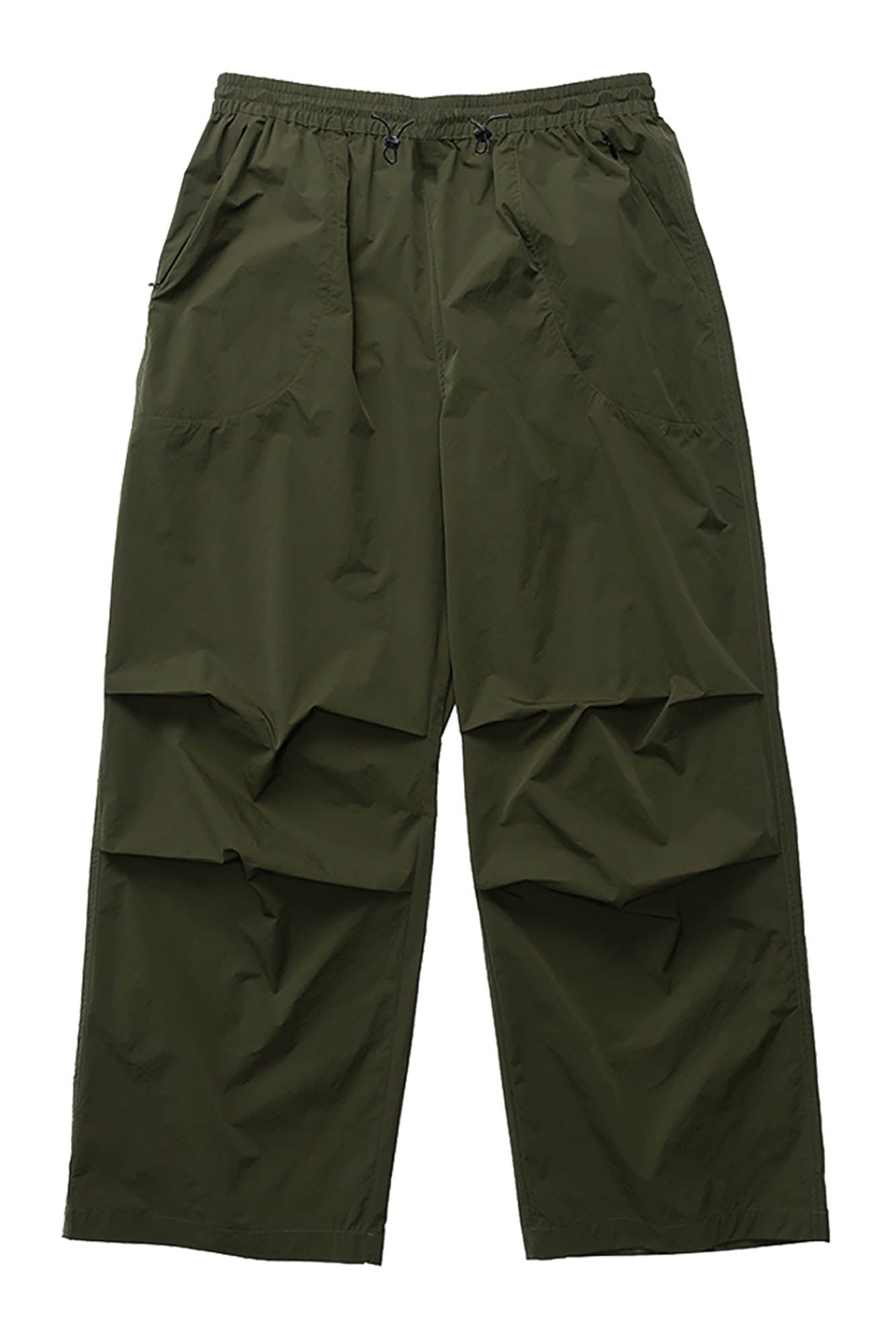 BANANA CLUB Quick-Dry Drawstring Crinkled Parachute Pants