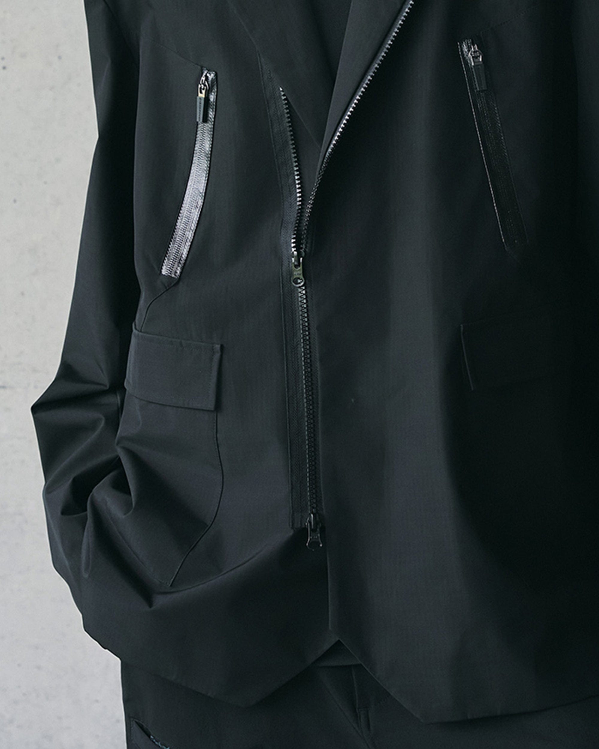 ENSHADOWER Modern Multi-pocket Zipper Outdoor Blazer