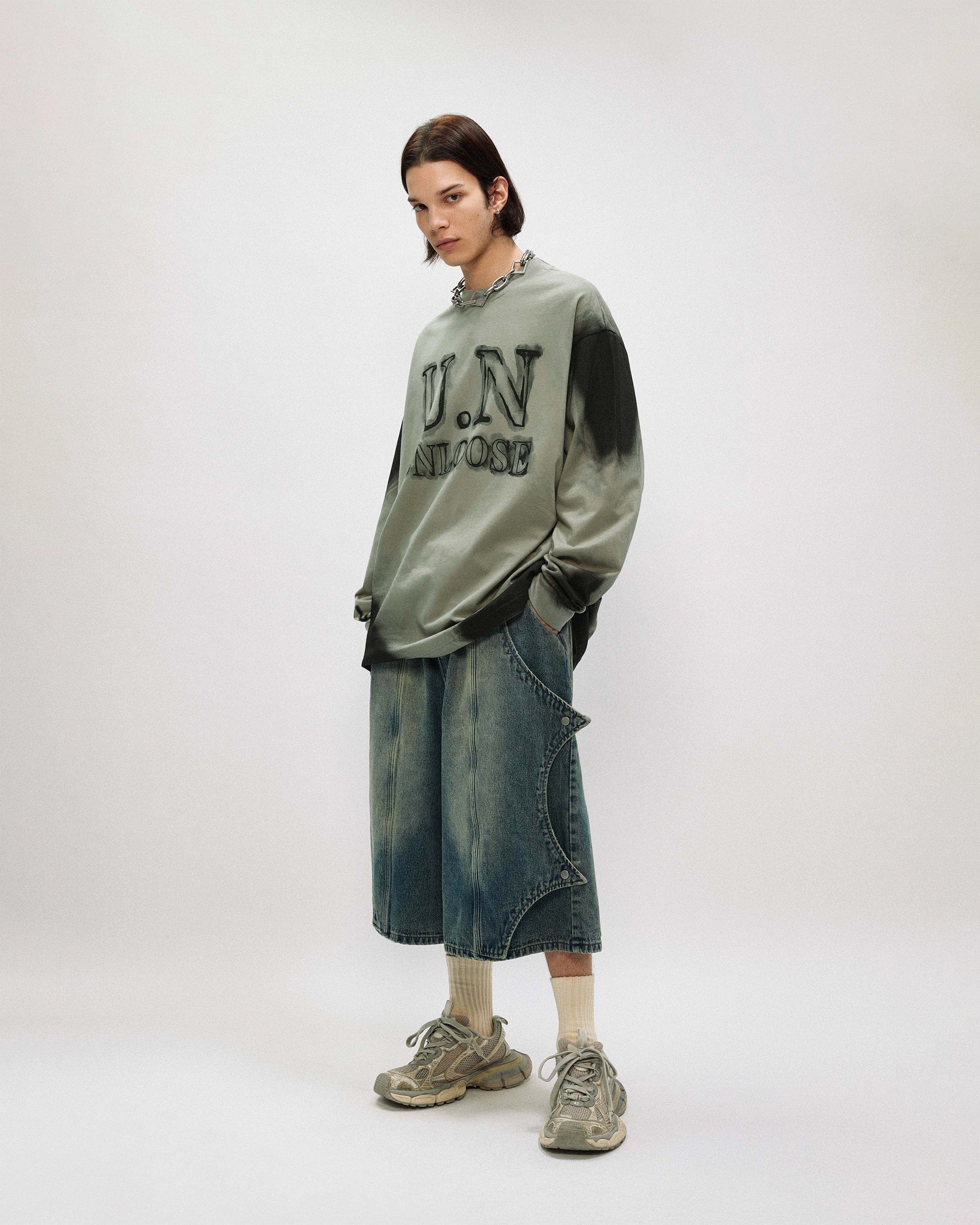 OVDY Unloose Ink Gradient Long-Sleeve Tee