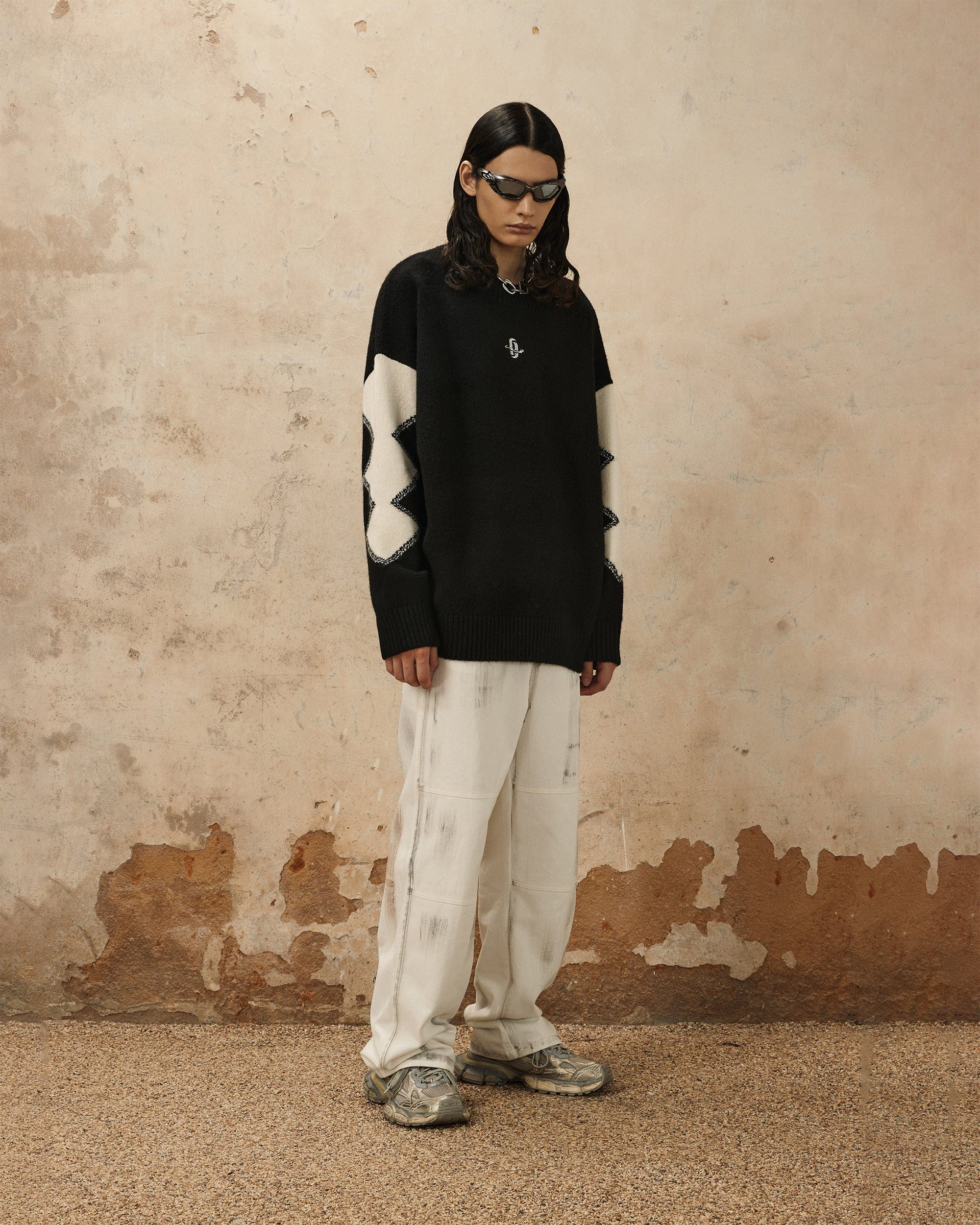 OVDY Color-Blocked Patchwork Sweater