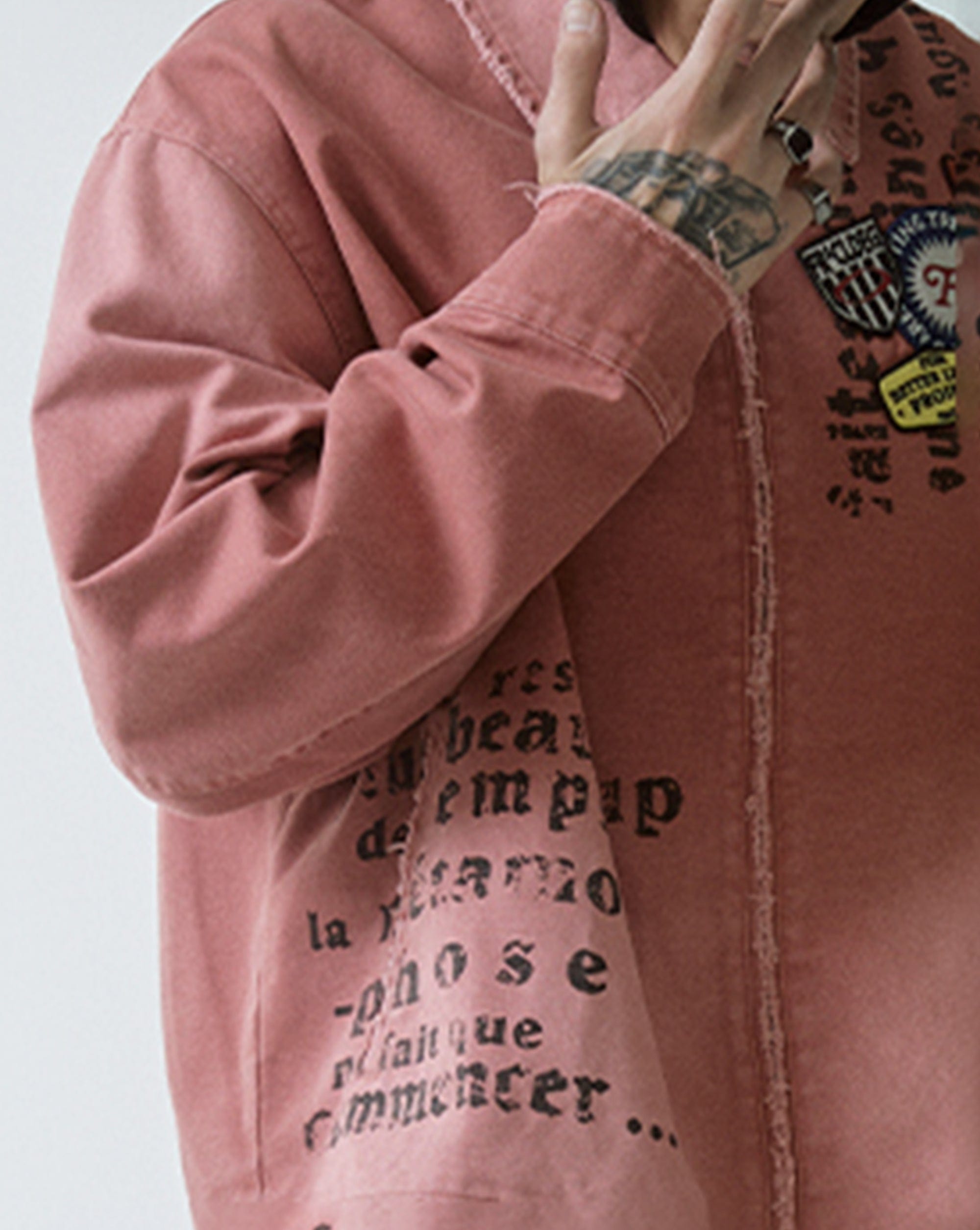 F2CE Distressed Badge Patchwork Jacket